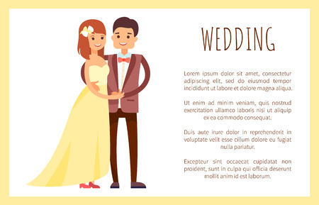 Wedding Man and Loved Woman Vector Illustrationのイラスト素材