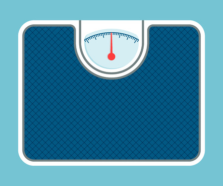 Weigh Scales Model Isolated on Blue Backgroundのイラスト素材