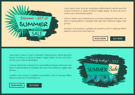 Discount 25 and 45 Percent Summer Sale Promotionのイラスト素材