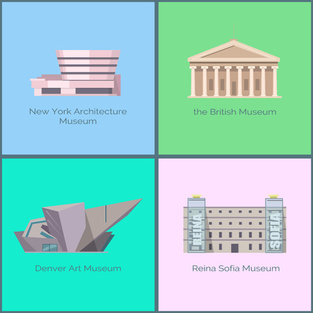 New York Architecture Museum, British Denver Artのイラスト素材