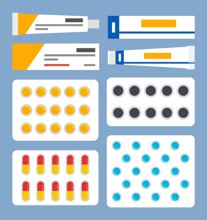 Tubes Containing Ointment Vector Illustrationのイラスト素材