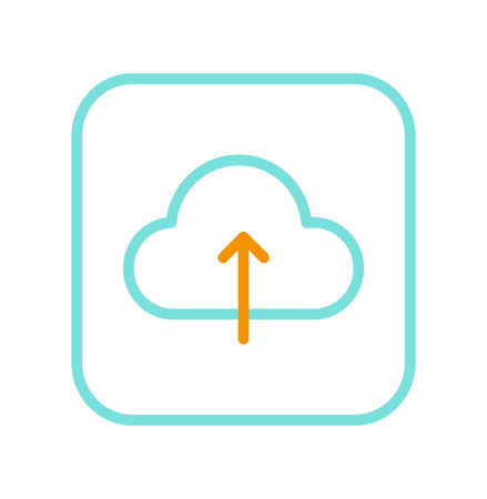 Concept Icon of Application for Cloud Data Savingのイラスト素材