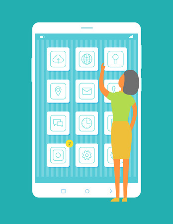 Mobile Programs Collection Vector Illustrationのイラスト素材