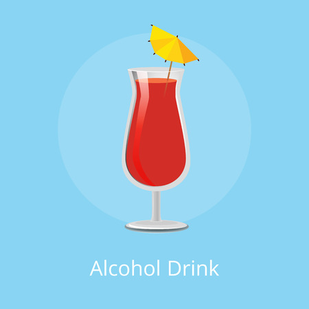 Alcohol Drink Tropical Exotic Cocktail Umbrellaのイラスト素材