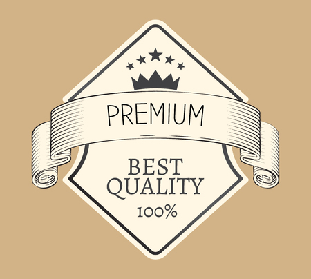 Best Quality Old Label with Premium Assuranceのイラスト素材