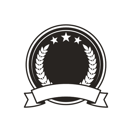 Award Empty Prize and Ribbon Vector Illustrationのイラスト素材
