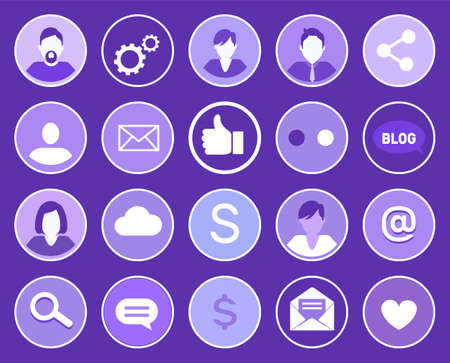 Social Network Gears Icons Vector Illustrationのイラスト素材