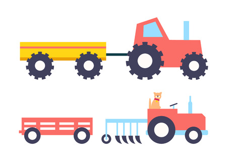 Agrimotor Farming Tractors Vector Illustrationの写真素材