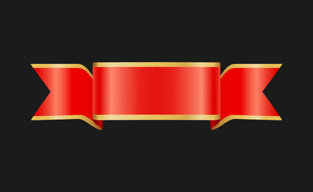 Ribbon Curved Stripe Banner Vector Illustrationの写真素材