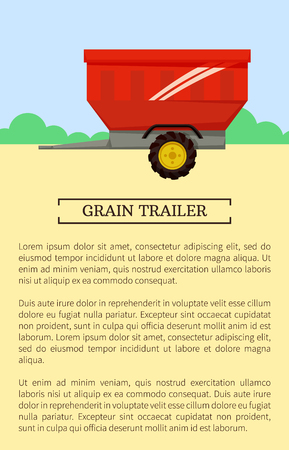 Agricultural Machinery Icon, Cartoon Vector Bannerのイラスト素材