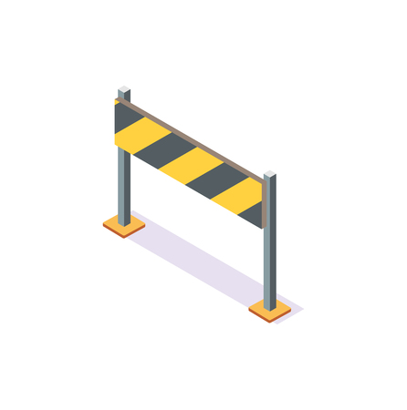Board with Stripes, Traffic Road Sign, Stop Iconのイラスト素材