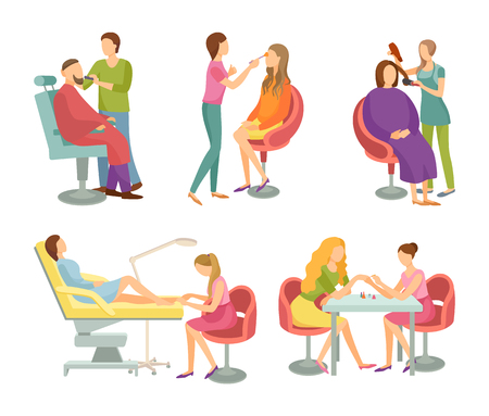 Spa Salon Treatment And Procedures Isolated Icons Set Vector