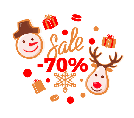 Sale 70 percent price more than half off reduced cost logo vector.のイラスト素材