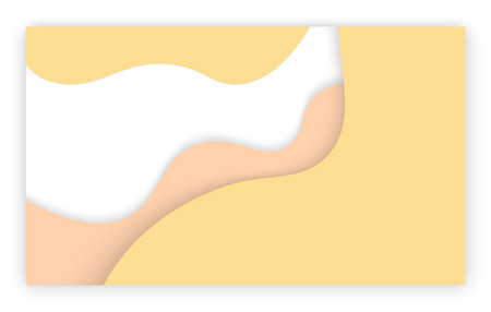 Abstract background with paper cut color patterns. 3D backdrop with waves. Minimalist banner with flat relief, geometric poster vectorのイラスト素材