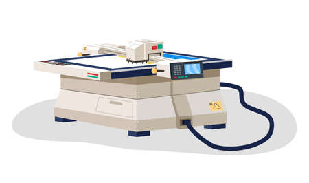 Printing house polygraphy industry isometric design concept with images of printer machine isolated....