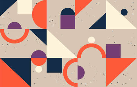 Creative abstract design decorated flat vector background with figures of geometric shapes texture....