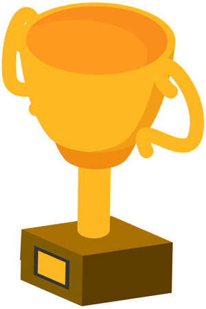 Success banner. Winner vision, reaching the goal, business target. Successful teamwork strategy, consistency for team success, winning plan. Celebrate successful project. Happy competition championsのイラスト素材