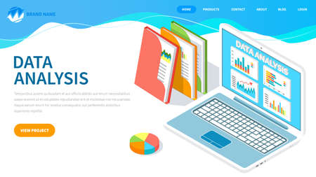 Visualize with business analytics. Work with statistical data analysis, changing indicators. Analyze statistical indicators, business data. Marketing research for presentation. Data financial reportのイラスト素材