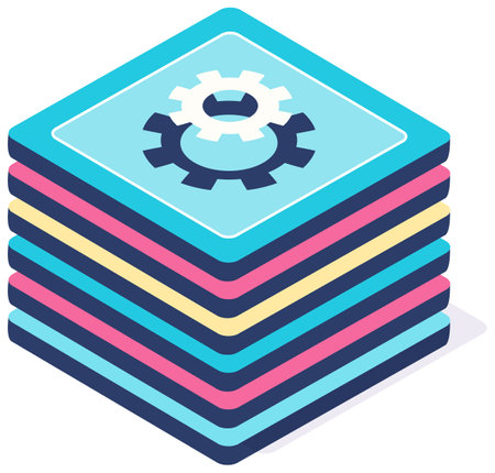 Adjusting app, setting options, maintenance, repair, fixing. Colorful square buttons vector Illustration. Phone customization application icons, mobile app for smartphone. Phone settigns developmentのイラスト素材