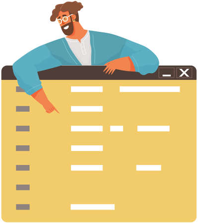 Programmer engineering and coding. Coder programmers working on web development on computer. Concept of script coding and programming in php, javascript, python, other languages. Software developersのイラスト素材