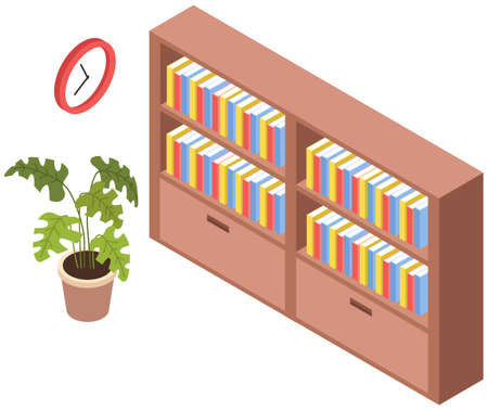 Living room design layout. Interior and arrangement of furniture in apartment. Cosby furnished apartment, room elements of furniture for design at home. Living room decoration with interior elementsのイラスト素材