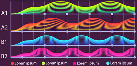 Intelligent technology hud interactive panel. Data screen with charts, diagrams. Futuristic ui...