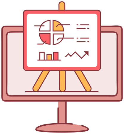 Data analysis research statistics concept. Strategy, business development. Results of statistical business research. Analyze growth of statistical indicators, income. Finance data and profit growthのイラスト素材