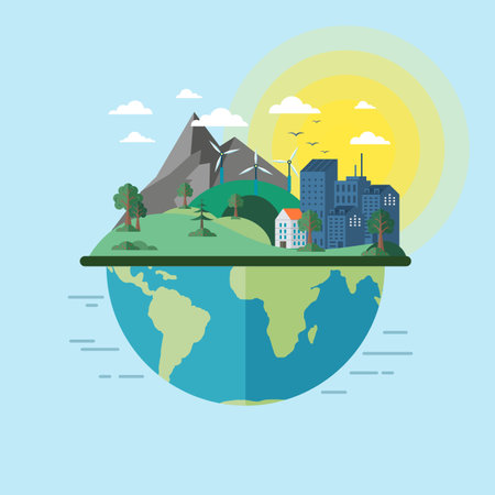 Earth Day. International Mother Earth Day. Social poster, banner or card. Environmental problems...