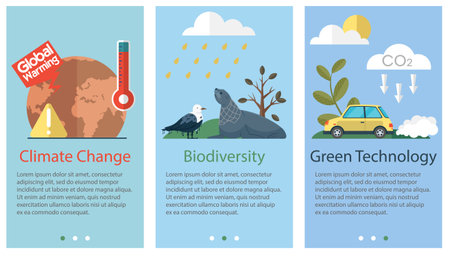 Climate change and global warming concept. Save the planet. World environment day. Earth day. Sustainable lifestyle and climate change problem. Global warming. Drought effect. Biodiversityのイラスト素材