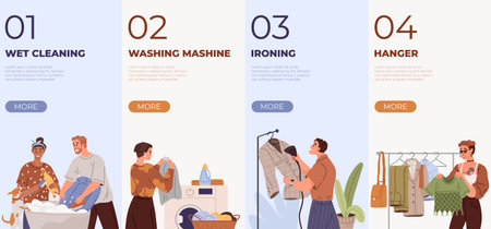 Clothing care. Vector illustration. Used clothing can be repurposed into unique crafts A soft cloth can make you feel happy and cozy Apparel choices can convey specific message Recycle your garmentsのイラスト素材