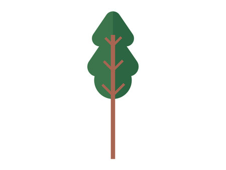 Tree vector illustration. The environment provides necessary conditions for growth and development trees The changing seasons bring about transformation in colors and textures leaves The organic shapeのイラスト素材
