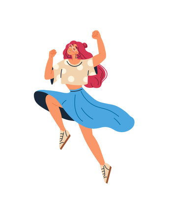Jumping people vector illustration. Success is celebrated through collective action people jumping for joy The jumping people metaphor captures essence triumphant and joyous spiritのイラスト素材
