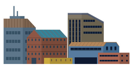 Clean city vector illustration. The city recognizes the importance of preserving natural spaces and protecting ecosystems It promotes biodiversity, creating habitats for plants and animals to thriveのイラスト素材