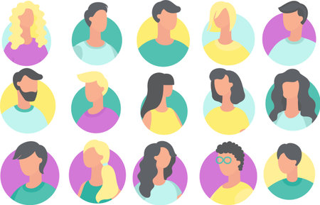 Person icon vector illustration. Social interactions shape persons profile, reflecting their connections and experiences Avatars serve as digital personas, representing persons online presenceのイラスト素材