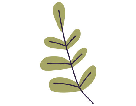 Leaves vector illustration. In realm botany, leaves and foliage embody very essence life Growing garden instills deep appreciation for intricate world leaves Leaves grow and intertwine, creatingのイラスト素材
