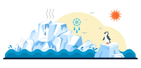 Hot weather vector illustration. Ambience metamorphoses with ascending mercury, crafting vista painted in hues hot weather The hot weather metaphor is saga spun by sun, narrative whisperedのイラスト素材