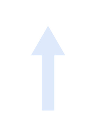 A light blue upward arrow icon centered on a white background, symbolizing progress, upload, or...