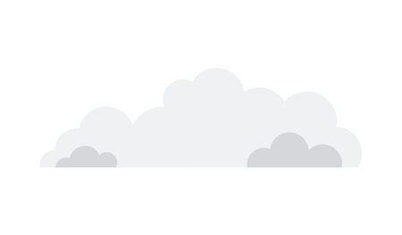 Minimalist image featuring neutral gray clouds on a white background, ideal for presentations, abstract designs, educational content, and as a decorative element in various projects. Smog and smokeのイラスト素材