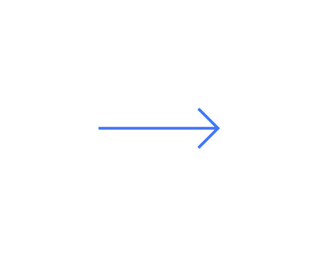 Blue rightward arrow on a white background, representing forward movement, progress, or direction. Ideal for illustrating growth, navigation, or strategy in business and technology.のイラスト素材