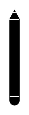 A minimalist black and white pencil design with geometric shapes. Ideal for art, education, design themes, instructional materials, and creative projects.のイラスト素材
