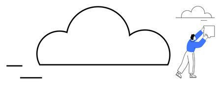 Cloud computing concept. Cloud as a symbol for data storage and connectivity. Cloud computing...