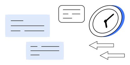 Time management, productivity, scheduling, communication, workflow, organization. A clock,...
