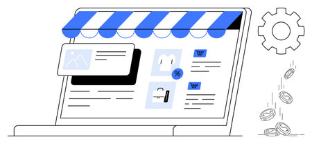 E-commerce website with product display, discount details, and technology gear. Ideal for online...
