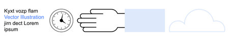 Time management, digital interaction, data exchange, conceptual workflow, digital technology,...