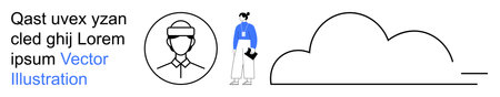 Professional profiles, business identity, teamwork, minimalist design elements, modern workforce,...