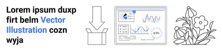 Data management, business analysis, packaging, technology, growth reporting, nature concepts. A...