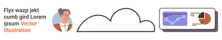 Data visualization, cloud technology, user profile, professional identity, business growth, tech...