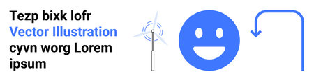 Renewable energy, emotions, positivity, sustainability, direction, abstract . Wind turbine, happy...