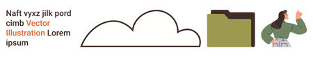 Cloud technology, data sharing, digital organization, teamwork, file management, collaboration. A...