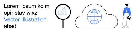 Cloud computing, data analytics, online business, global connection, technology, research....